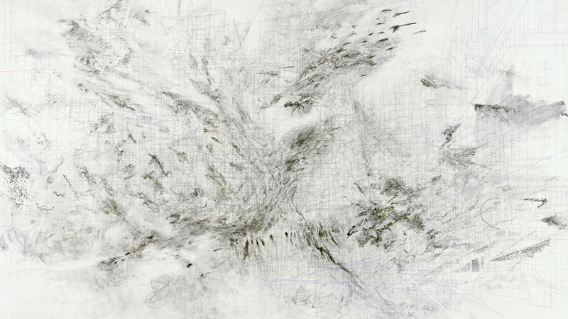 julie, Fragment, 2009 3035 x 415'8 cm